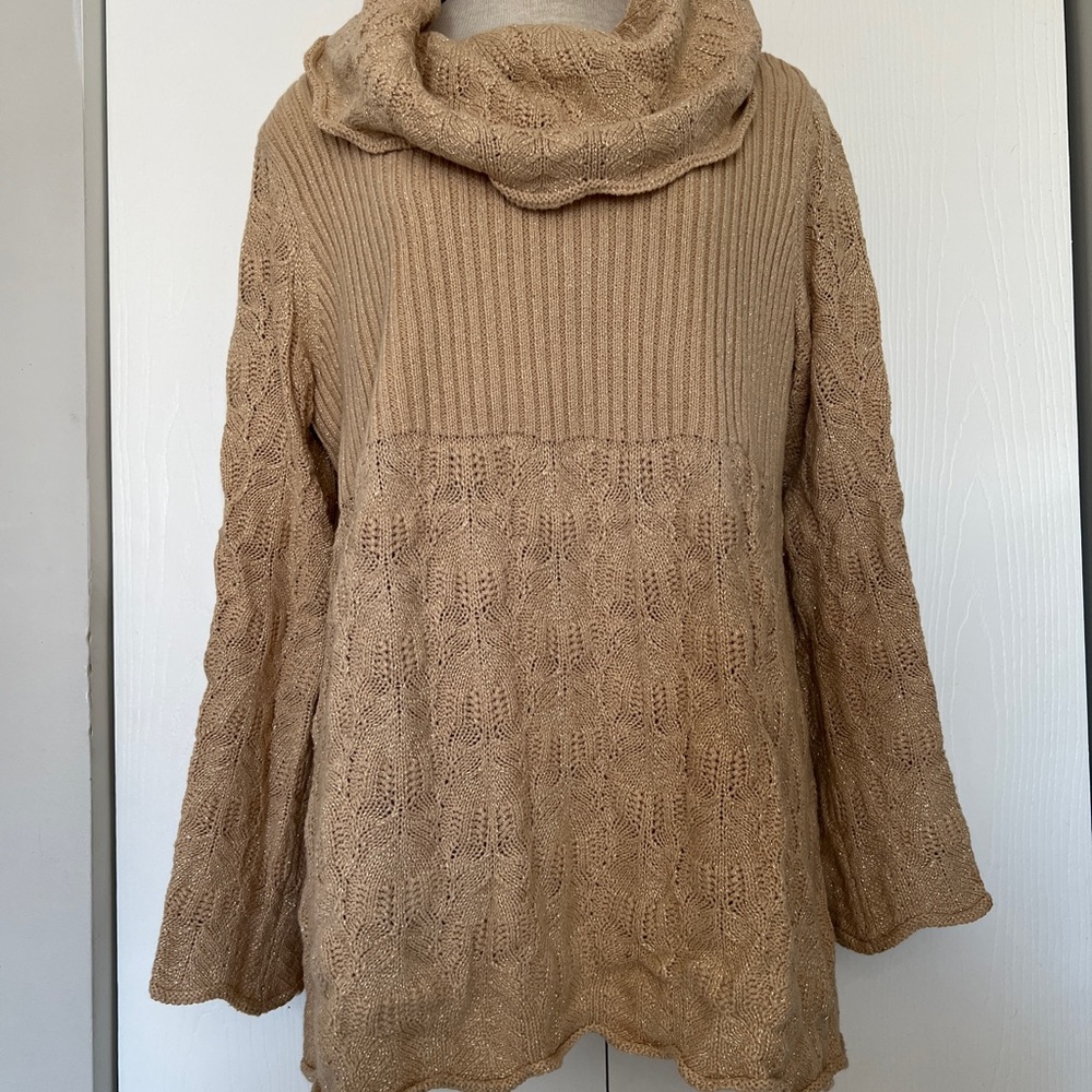 Gold colored tunic sweater